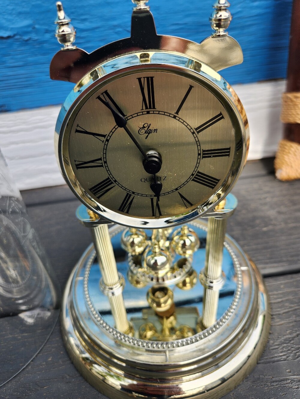 Anniversary Dome Clock - Shiny Gold Table Accent - Picture 13 of 14